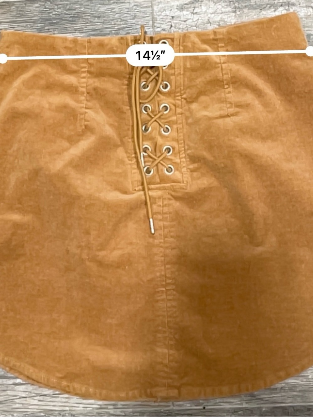Forever 21 Corduroy Lace-Up Mini Skirt - Picture 4 of 5